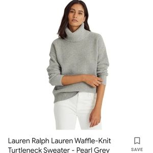 NWT XL Lauren waffle knit grey sweater